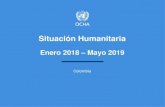 Presentación de PowerPoint - HumanitarianResponse · 2020. 5. 1. · Desplazamiento masivo Ene 2018 - May 2019 (vs. Ago 2016 –Dic 2017) Departamentos más afectados POBLACIÓN