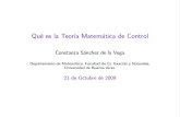 Departamento de Matematica - Qué es la Teoría Matemática ...cms.dm.uba.ar/actividades/semana/2009/Control.pdfTitle Qué es la Teoría Matemática de Control Author Constanza Sánchez