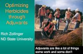 Optimizing Herbicides through Adjuvants meeting 2014... · Emerging Weed Mngt Traits Dicamba resistant soybean (Monsanto/BASF) • Follow Best Management Practices (BMPs) - Nozzles
