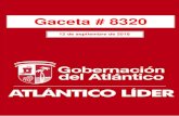 Gaceta # 8320 · 2019. 1. 23. · Gaceta Departamental N° 8320 12 de septiembre de 2018 Departamento del Atlántico - Nit 890102006-1 3 Contenido DESPACHO DEL GOBERNADOR RESOLUCION