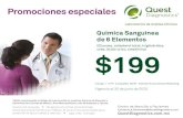 Promociones especiales - Quest Diagnostics México€¦ · Promociones especiales Precio IVA Incluido. No aplica con otras promociones. Consulte previamente a su médico, él es el