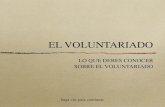 EL VOLUNTARIADO - vinformation.org€¦ · el voluntariado no es solo un valor etico, una actitud, sino una practica concreta. el voluntariado se hace, es accion. si se queda tan