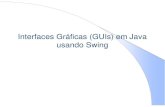 Interfaces Gráficas (GUIs) em Java usando Swing€¦ · GUI em Java: AWT e Swing • Idéia inicial da Sun: Abstract Windowing Toolkit –AWT –Criar um conjunto de classes e métodos