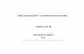 MICROSOFT CORPORATION ANEXO II APARTADO F1 (VERSIÓN … · para los servidores, computadoras personales y los dispositivos móviles. Microsoft Corporation One Microsoft Way Redmond,