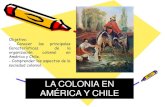 LA COLONIA EN AMÉRICA Y CHILE · Características de la organización colonial en América y Chile. - Comprender los aspectos de la sociedad colonial. En nuestro país se extiende
