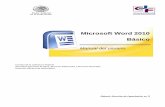 Microsoft Word 2010 Básico · 2014. 8. 7. · Microsoft Word 2010 Básico Manual del usuario Consejo de la Judicatura Federal Secretaría Ejecutiva de Obra, Recursos Materiales y