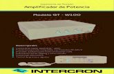 Ingeniería de Sonido Amplificador de Potencia Modelo GT - W100intercron.com/.../folleto-amplificador-potencia-gt-w100.pdf · Amplificador de Potencia Modelo GT - W100 Potencia de