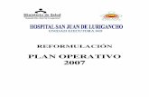 PLAN OPERATIVO 2007 - Portal del Estado Peruano€¦ · OBSTETRICIA SERVICIO DE ODONTO ESTOMATOLOGIA SERVICO DE ENFERMERIA SERVICIO DE EMERGENCIA. 1.5. POBLACIÓN REFERENCIA El Hospital