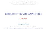 CIRCUITE ITEGRATE ANALOGICE€¦ · Niţucă, Circuite integrate analogice. ... Structura unui circuit integrat analogic .. reviar de calcul utilizat în teoria circuitelor integrate