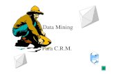 Data Mining Para C.R.M. · 1. ¿Qué es Data Mining? Data Mining (DM) es: “El proceso de exploración y análisis, por medios automáticos o semi-automáticos, de grandes cantidades
