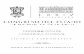 Sin título - Congreso del Estado de Michoacáncongresomich.gob.mx/file/PRIMERAS-PLANAS-1-18.pdf · l x x iv legislatura congreso del estado de michoacÅn de ocampo coordinaciÓn