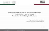 Curso Aceite y Gas en Lutitas Asociación Geohidrólogica ...€¦ · Regulación yacimientos no convencionales Curso Aceite y Gas en Lutitas Asociación Geohidrólogica Mexicana