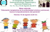 5º Congreso Argentino de Gastroenterología, Hepatología ... Hepato Nutri/P… · Hidratos de Carbono: 40 g. 400 cc de gaseosa ó 7sobres de azúcar en agua ó 8 cdtas. de té de
