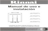 Los calentadores de agua caliente sanitaria...Rinnai actualiza continuamente las instrucciones de uso y las advertencias de instalación de los productos y mantiene publicada la edición