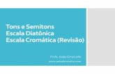 Tons e Semitons Escala Diatônica Escala Cromática (Revisão) · (CARDOSO e MASCARENHAS, 1996) numeradas por algarismos romanos. Conceito Os tons e semitons contidos na escala diatônica