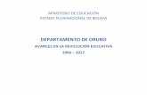 DEPARTAMENTO DE ORUROseie.minedu.gob.bo/pdfs/BOLETIN_ORURO.pdf5 3.2.7. FORMACIÓN DE MAESTRAS Y MAESTROS ORIENTADA A LA CONSOLIDACIÓN Y PROFUNDIZACIÓN DEL MODELO EDUCATIVO SOCIO-COMUNITARIO