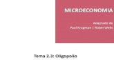 Tema 2.3: Oligopolio - de Luciode-lucio.es/wp-content/uploads/2016/01/Tema-2.3-Oligopolio.pdf · Oligopolio definición y Características 2. Medida de la estructura de Mercado 3.