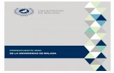 PRESUPUESTO 2020 - Inicio - Universidad de Málaga · Medidas Urgentes de racionalización del Gasto Público en el ámbito educativo, por la Ley Andaluza de Universidades de 22 de