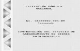 Proyecto de Modelo de Bases Licitación Públicaweb.compranet.gob.mx:8004/HSM/UNICOM/18200/002/2009/004/... · Web viewDe conformidad con lo dispuesto por el artículo 51 de la Ley