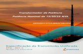 Transformador de Potência Tcnicas/ETU 001... · ETU-001.4 VERSÃO 2.0 JULHO/2018 Potência Nominal de 15/20/25 MVA