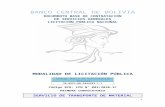 Banco Central de Bolivia DBC LPN... · Web viewPrevio al transporte de MM la ETM deberá revisar que el mismo cumpla los requisitos para el depósito de MM establecidos en el Reglamento