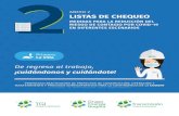 ANEXO 2 LISTAS DE CHEQUEO - GEB...3 E 2 LISTAS DE CHEQUEO RIESGO DE CONTAGIO POR COVID-19 EN DIFERENTES ESCENARIOS Orientaciones para la reducción del riesgo de exposición y contagio