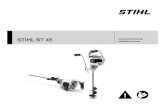 STIHL BT 45static.stihl.com/api/BaOnline/Download/ZBA0458... · BT 45 español 4 STIHL ofrece una extensa gama de equipamiento de protección personal. Transporte de la máquina Parar
