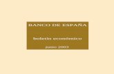 BANCO DE ESPAÑA · 2016. 2. 11. · 6 BANCO DE ESPAÑA / BOLETÍN ECONÓMICO / JUNIO 2003 Abreviaturas y signos más utilizados M1 Efectivo en manos del público + Depósitos a la