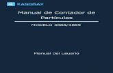 Manual de Contador de Partículas - Kanomax · 2018. 3. 14. · MODELO 3888/3889 . Nombres y funciones de las partes i Lista de componentes Estándar Elementos MODELO Funciones Cuerpo