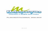 PLAN INSTITUCIONAL 2016-2019 - Metroparques€¦ · millones con un margen del -4% y para el año 2012 se tuvo una utilidad de $2.240 millones con un margen del 11%, este último