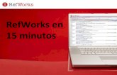 RefWorks en 15 minutos - blocdebellvitge.files.wordpress.com€¦ · 15 minutos. Temario. 1) Crear una cuenta 2) Exportar referencias 3) Crear carpetas para organizar referencias