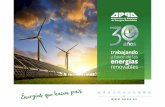 trabajando a favor de las energías renovables · 2018. 7. 6. · trabajando a favor de las energías renovables Objetivos de APPA Renovables La actividad fundamental de APPA Renovables