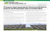 VER MÁS NOTAS >> Poyectan parque fotovoltaico para el ...avaltec.com.mx/wp-content/uploads/ME-Jueves-4-Ene... · La superficie total de la obra es de 210 hectáreas y la vida útil