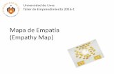Mapa de Empatía (Empathy Map) - Universidad de Lima · 2. Un miembro de cada grupo se convierten en el «cliente» y los otros alumnos preguntan por cada una de las seis preguntas