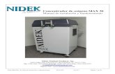Concentrador de oxígeno MAX 30 - Nidek Medical · producir oxígeno a demanda en función de sus necesidades. En efecto, separa el oxígeno (21%) del aire en el que está contenido