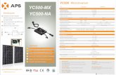 YC500 Microinversor YC500-MX Tipo YC500-MX YC500-NAluminasol.com.mx/wp-content/uploads/2016/05/APS-Microin...cada módulo solar Eficiencia pico del 95.5% 29 167 2290 Datos de Entrada
