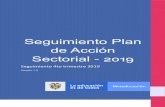 Seguimiento Plan de Acción Sectorial - 2019 · 2020. 5. 19. · o INFOTEP de San Juan del Cesar o INFOTEP de San Andrés Islas o INTENALCO de Cali o ITFIP del Espinal El ICFES es