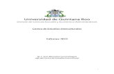 Universidad de Quintana Roocenei.uqroo.mx/informes/informe_2015.pdf · Actividades para coadyuvar en el fortalecimiento de contextos interculturales en nuestra Universidad. .. 15