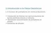1.4 Exceso de portadores en semiconductoresyolotli.inaoep.mx/portalfiles/fisica electronica2(2).pdf · 2009. 5. 22. · disminución de electrones de la banda de conducción a estados