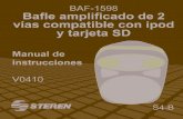 BAF-1598 w.o. usb... · 2016. 6. 3. · 3. BAF-1598 Gracias . por la compra de este producto Steren. Este manual contiene todas las funciones de operación y solución de problemas