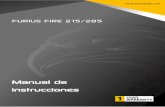 Manual de instrucciones - FURIUS | Equipos de soldadura · 2020. 9. 11. · Además de esto, el proceso de soldadura produce chispas, salpicaduras y calentamiento en los diversos