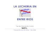 LA LECHERIA EN - FCA UNER · 2010. 6. 17. · PRINCIPALES CUENCAS LECHERAS DE LA PROVINCIA Cuenca A (Principal) (dptos. Paraná, Nogoyá, Diamante, Victoria, La Paz) Cuenca B (Sur)