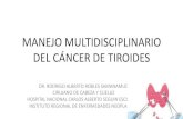 MANEJO MULTIDISCIPLINARIO DEL CÁNCER DE TIROIDESmail.irensur.gob.pe/images/IrensurArchivos/curso_2016... · 2016. 11. 17. · manejo multidisciplinario del cÁncer de tiroides dr.