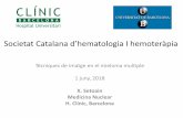 Tècniques de imatge en el mieloma multiple 1 juny, 2018 · 2018. 7. 2. · Societat Catalana d’hematologia I hemoteràpia Tècniques de imatge en el mieloma multiple 1 juny, 2018.