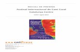 RECULL DE PREMSA - CANT CORAL CAT CENTR · 2018. 6. 20. · RECULL DE PREMSA Festival Internacional de Cant Coral Catalunya Centre Juliol i agost 2017 C/ Àngel Guimerà 49, 2n 1a