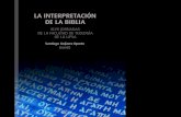 Santiago Guijarro Oporto de La BiBLia · 2017. 9. 19. · En el caso de la Biblia, la interpretación es una consecuencia nece-saria de su propia naturaleza. A la naturaleza de la