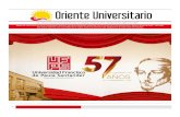 Oriente Universitario€¦ · 1 Oriente Universitario Oriente UniversitarioOriente Universitario San José de Cúcuta, Norte de Santander / 20 páginas / junio de 2019 - Edición