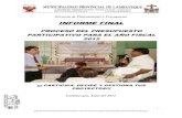 INFORME FINAL 2012.pdf · 2016. 1. 14. · Informe Final Del Presupuesto Participativo Para El Año Fiscal 2012, Municipalidad Provincial de Lambayeque - 5 - La ejecución de la obra