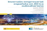 Inversión empresarial española en África subsahariana · 2020. 6. 3. · Inversión empresarial española en África subsahariana 00. XXX ÍNDICE Agradecimientos 3 Resumen ejecutivo