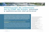 Eliminación de antimonio en la ETAP de Ceuta: pilotaje y ... · [6]. En resumen: - El Sb (III) es más propio en aguas anóxicas. - El Sb (V) es más porpio en aguas óxicas (caso